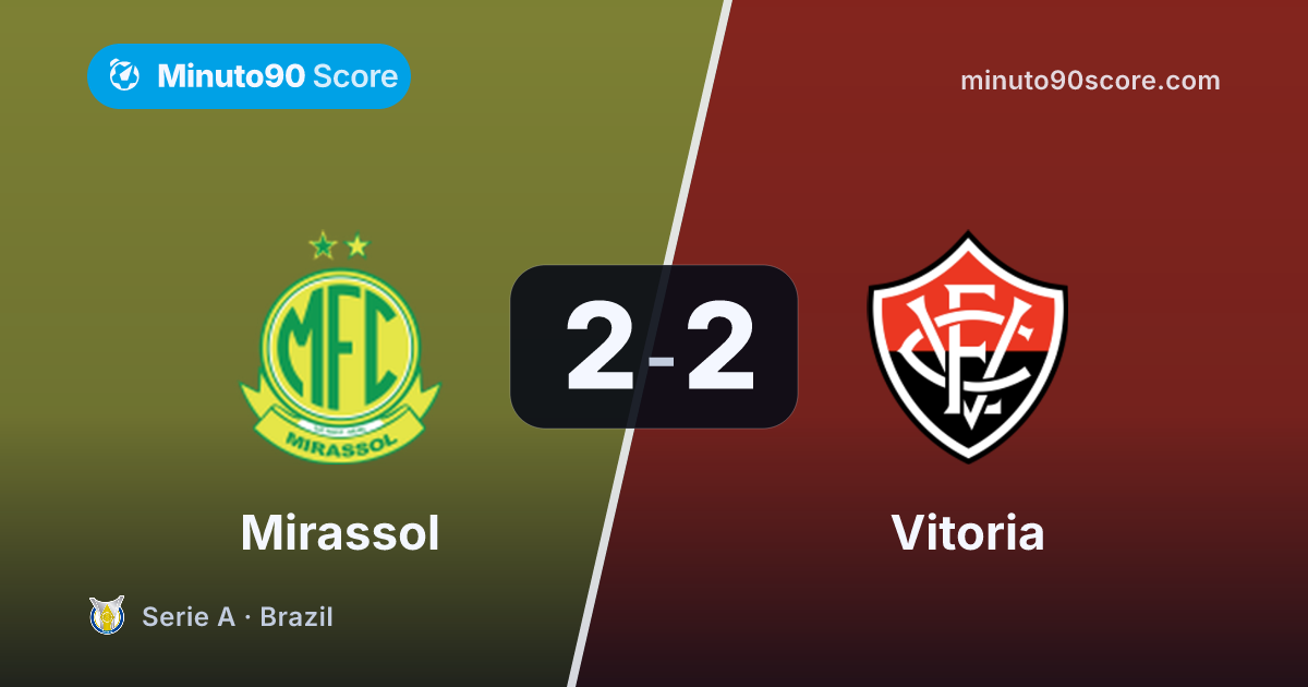 Article cover: En la agonía, Mirassol le arrancó un 2-2 a Vitoria y sumó para pelear en la mitad de la tabla