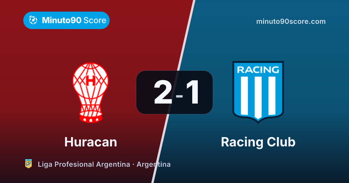 Article cover: Racing mandó en la pelota y lo pagó: Huracán ganó 2-1