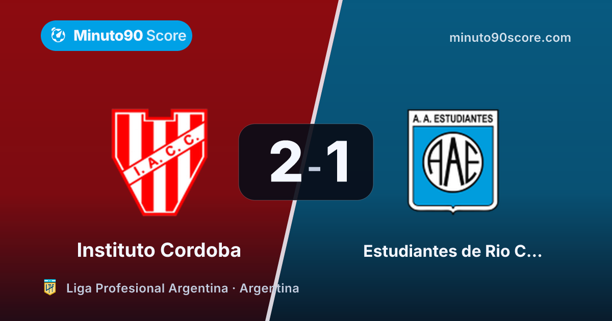 Portada de la nota: El que tuvo la pelota no ganó: Instituto aprovechó lo justo y se quedó con el 2-1