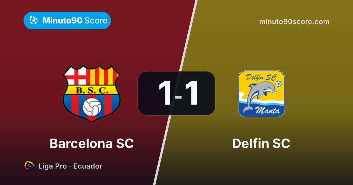 Article cover: El dominio no encuentra premio: Barcelona SC 1-1 Delfin SC