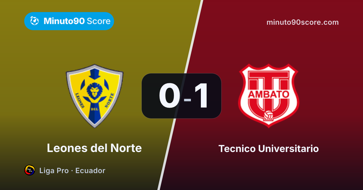Portada de la nota: La roja que giró el reloj: Tecnico Universitario se llevó el 0-1 en Ibarra