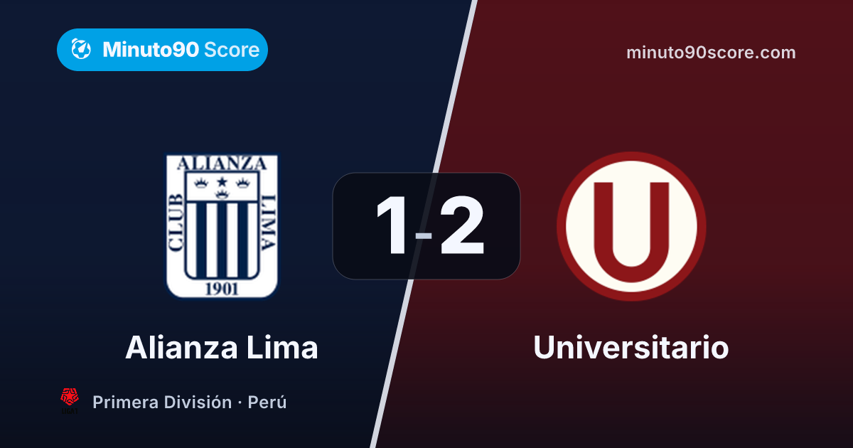 Portada de la nota: Desenlace agónico: Universitario vence 2-1 a Alianza Lima y afianza su clasificación