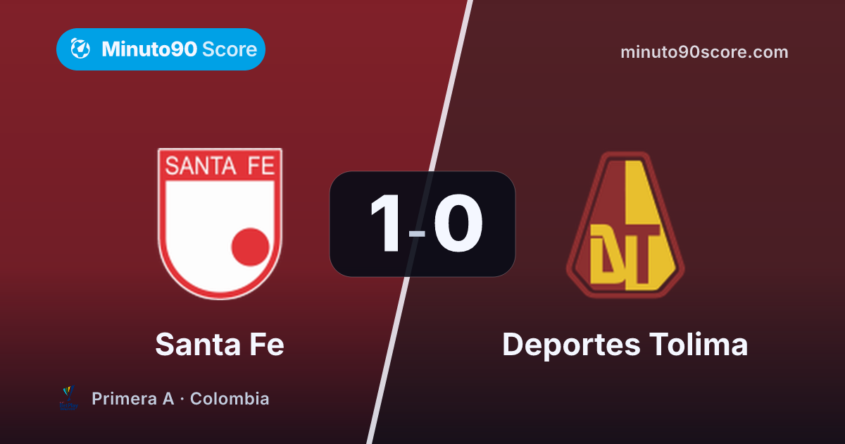 Portada de la nota: Dominio esteril, gol decisivo: Santa Fe 1-0 Tolima