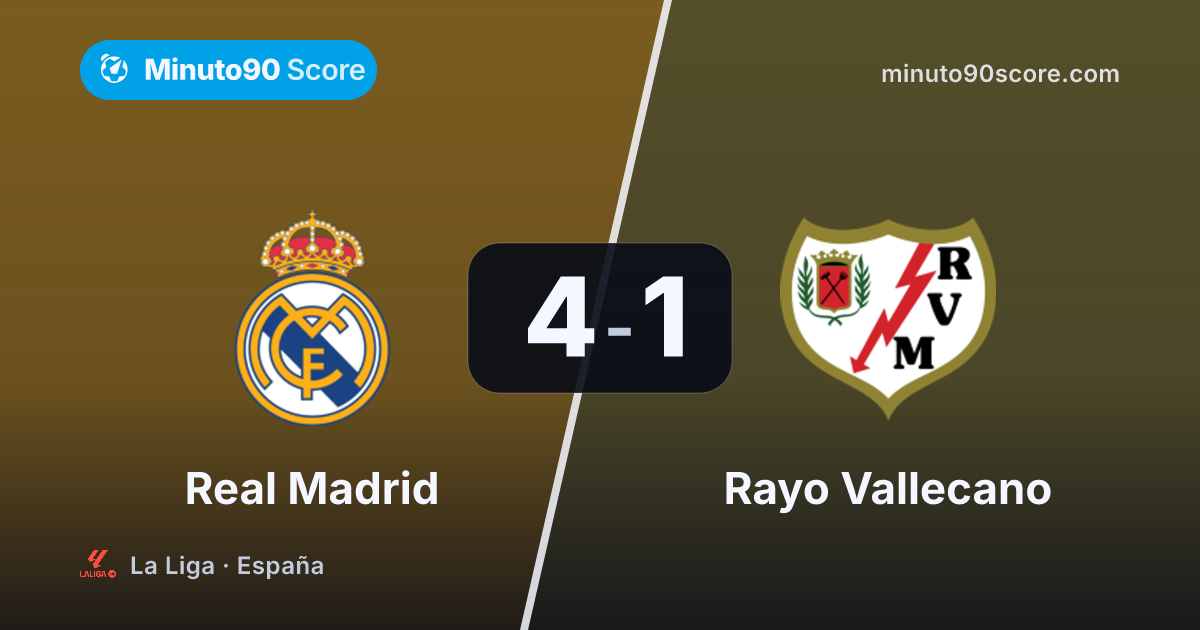 Portada de la nota: Mbappé rompe el molde: 4-1 y la mayor diferencia reciente del Madrid ante el Rayo