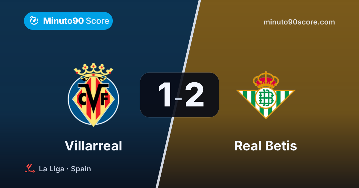 Article cover: Mucho balón, poco colmillo: Betis se llevó el 2-1 y dejó al Villarreal mirando hacia abajo