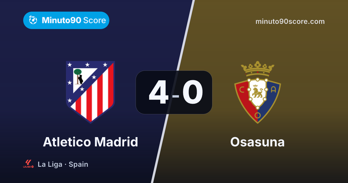Article cover: El primer cruce y un 4-0 que explica más de Osasuna que del Atlético