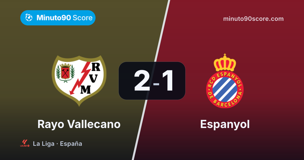 Portada de la nota: Dos tiros al arco, tres puntos: el 2-1 del Rayo en un clásico que premió la eficacia