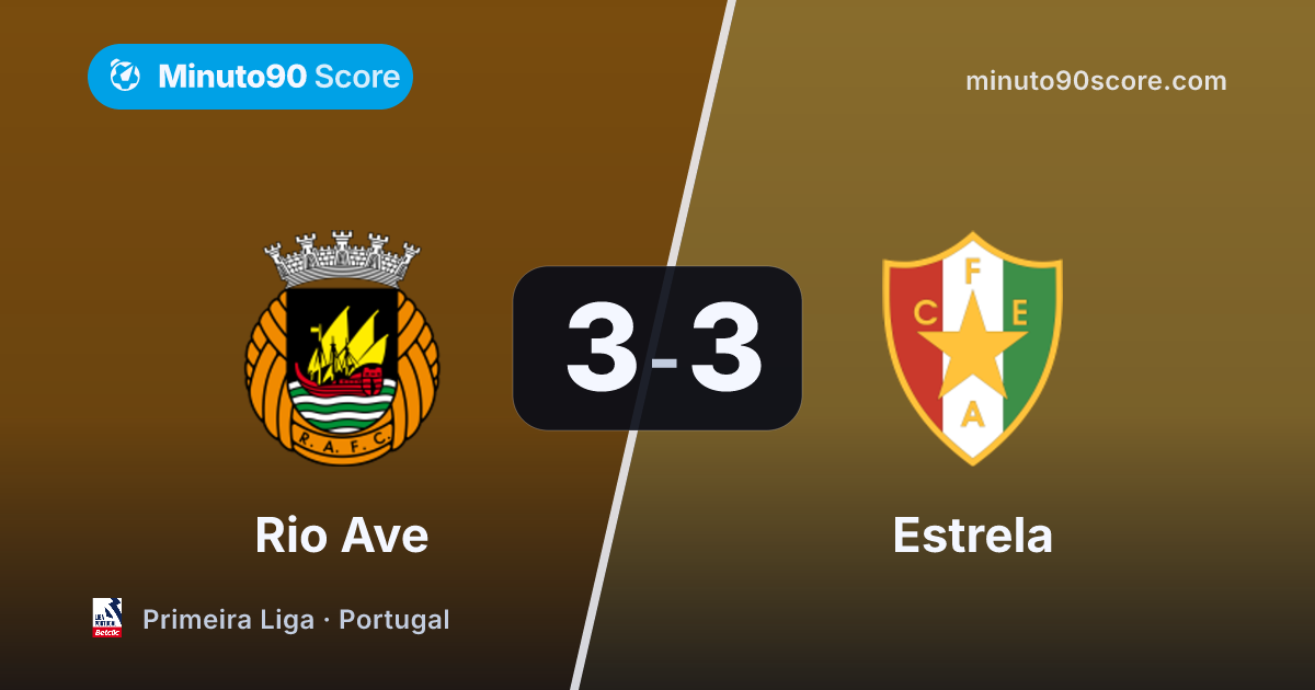 Portada de la nota: Un empate que parece victoria de Estrela y aviso de Rio Ave: 3-3
