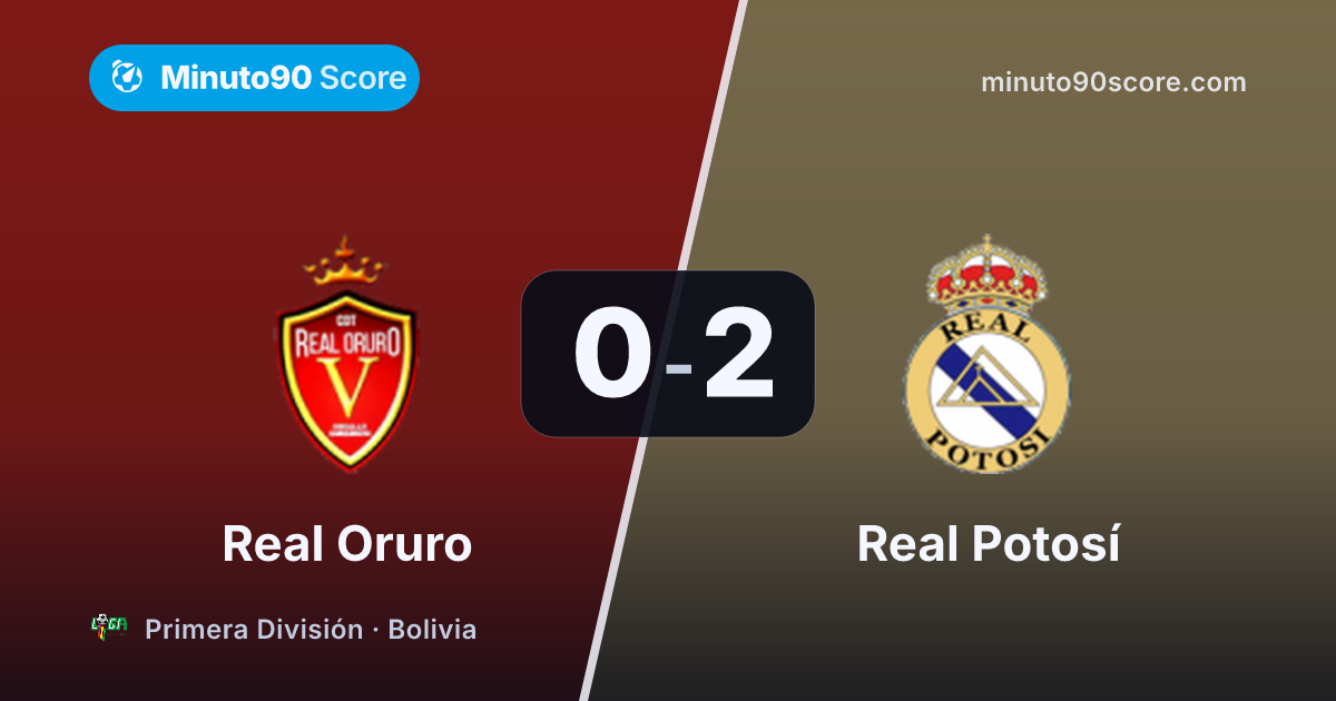 Article cover: Real Potosí vence 2-0 a Real Oruro y acelera en la pelea de arriba