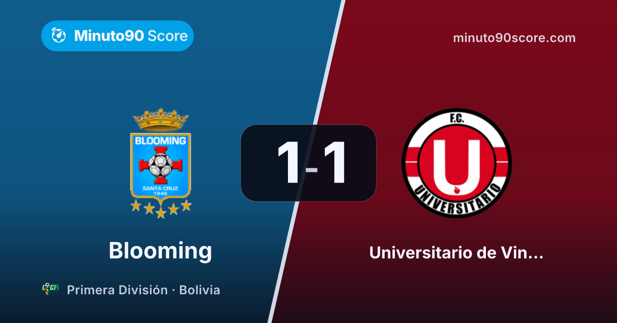 Article cover: Dominio esteril: Blooming dominó la pelota, pero empataron 1-1 con Universitario de Vinto