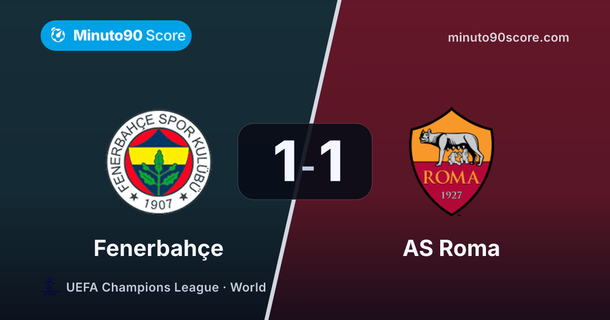 Article cover: Roma owned the ball; Fenerbahçe had the edge: 1-1 to open the league phase