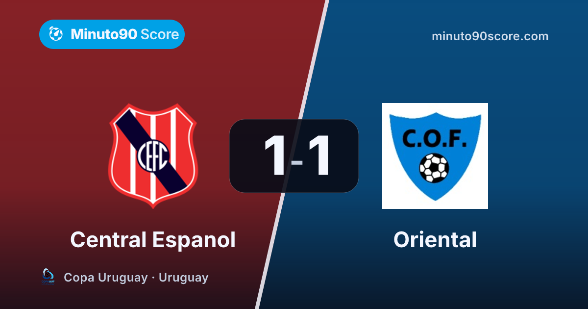 Article cover: Con un gol en el 90+1', Central Espanol empata 1-1 ante Oriental y mantiene vivas sus opciones